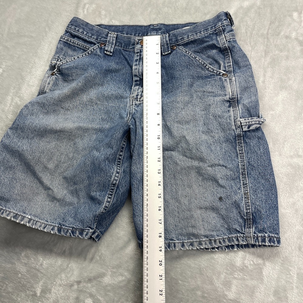 Lee Carpenter Shorts Mens 32 Blue Denim Utility Pockets Hammer Loop 2195207 - Picture 4 of 6